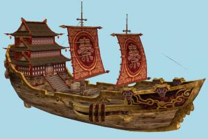 Galleon Ship galleon, pirate-ship, boat, sailboat, pirate, ship, chinese, watercraft, vessel, wooden, maritime
